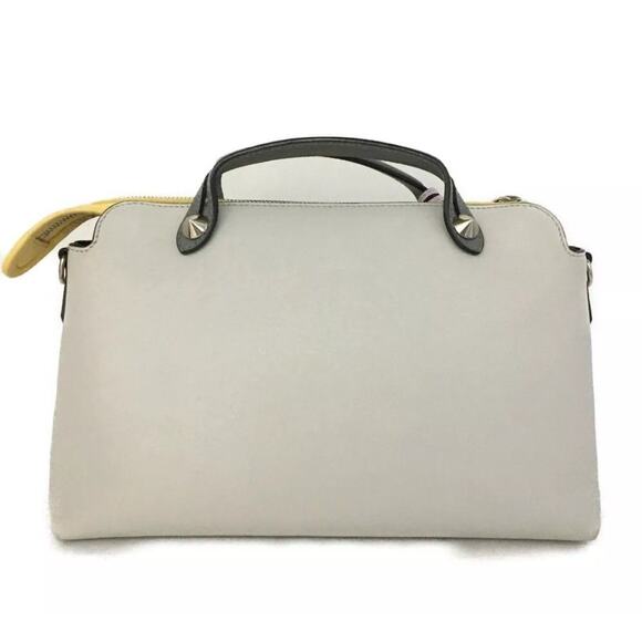 Fendi Gray and Yellow Satchel Bag - Picture 4 of 7